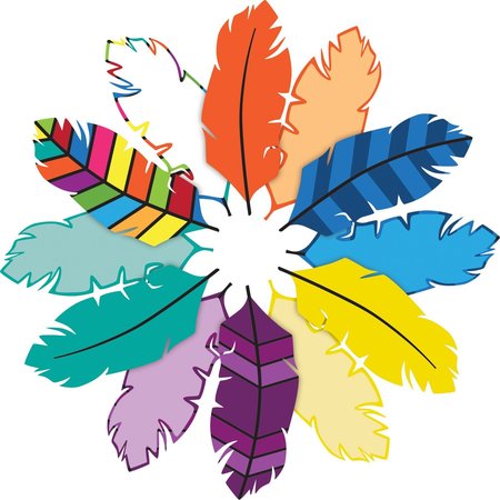 BARKER CREEK Bohemian Feathers Double-Sided Accents, Multi-Design Set, 36/Set 2221